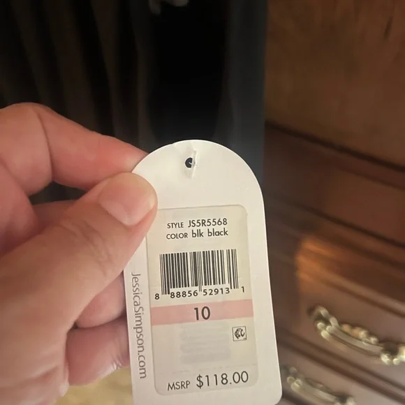 Jessica Simpson Classic Black Midi Dress - Picture 4 of 4